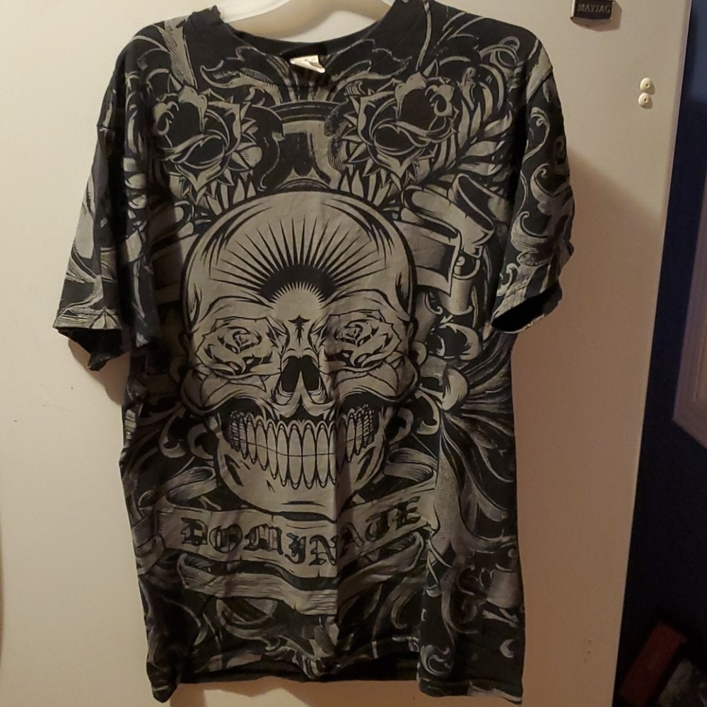 Men's Y2K skull graphic t shirt